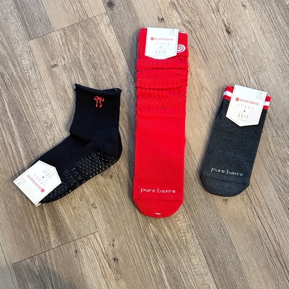 Pure Barre Valentine Grip Socks Set of 3 | Small | NWT - Picture 2 of 13